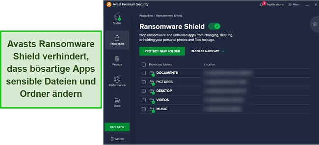 Avast Antivirus Bewertung – Ransomware-Schutz und geschützte Ordner