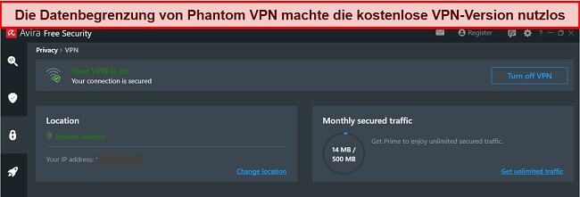 Avira Antivirus-Überprüfung: Phantom VPN auf Mac
