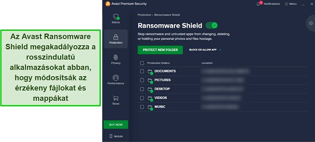 Avast Antivirus felülvizsgálata ransomware pajzs és védett mappák
